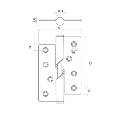 Stainless Steel Rising Butt Hinge